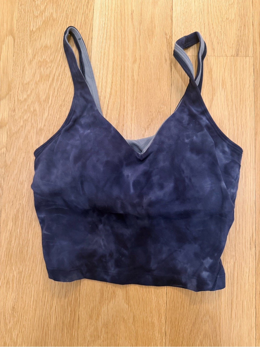 Lulu Lemon RARE Tie-Dye Align Navy V-Neck Crop Tank Top - NWOT -size 4